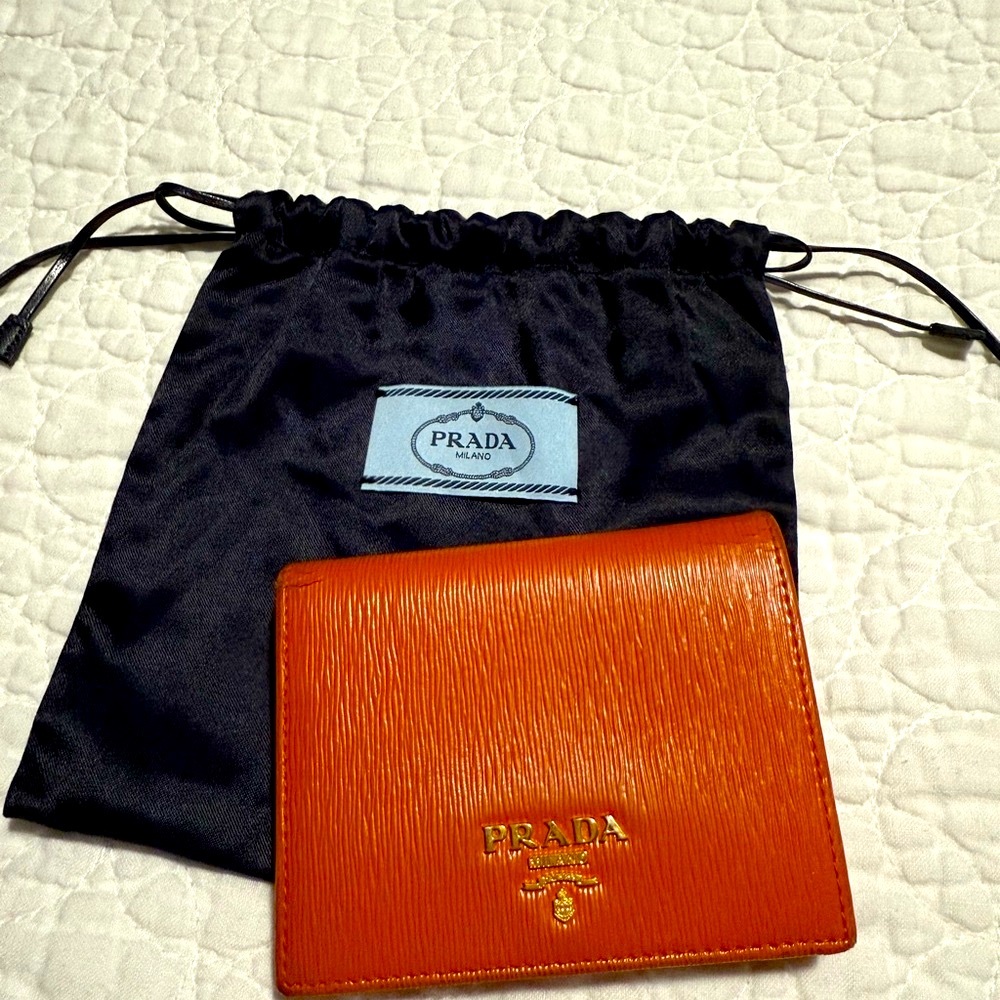 Authentic Prada women’s Orange Wallet